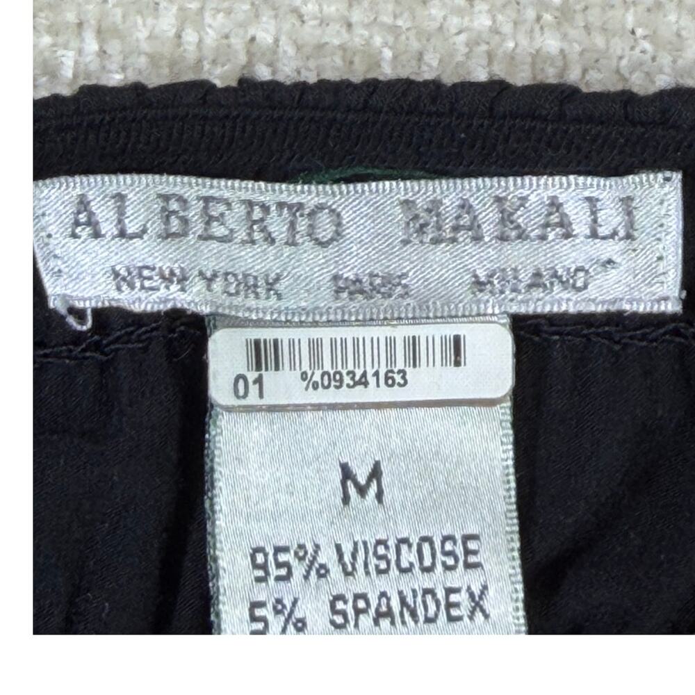 Alberto Makali Women Medium Black Spandex Blend Lightweight Open Front Cardigan - Picture 3 of 7